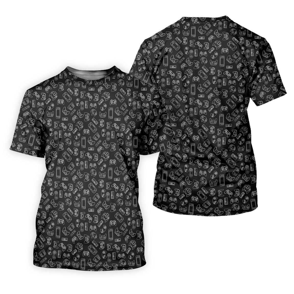 Video Game Controller Seamless Pattern Hawaiian Golf Shirt, Men's Golf Shirt, Polo Shirts For Men