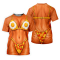 Funny Fried Egg Bikini Body Golf Shirt, Mens Golf Polo, Polo Shirts For Men, Printed Golf Shirts