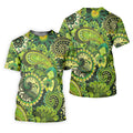Paisley Print Green Golf Shirt, Ladies Golf Shirts, Golf Shirt For Women, Ladies Golf Polos