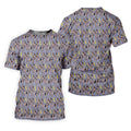 Dancing Figures Moon And Stars Pattern Polo Shirt, Womens Golf Tops, Golf Shirts For Women