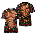 Christmas Ripped Muscle Polo Shirt, Christmas Golf Shirt For Men, Mens Golf Apparel