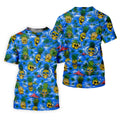 Pineapple Skull Island Ocean Hawaiian Golf Shirt, Hawaiian Golf Shirt, Golf Shirts For Men