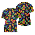 Colorful Pineapple Sleeveless Golf Shirt, Cute Golf Outfit, Women's Golf Shirt, Golf Polo For Women