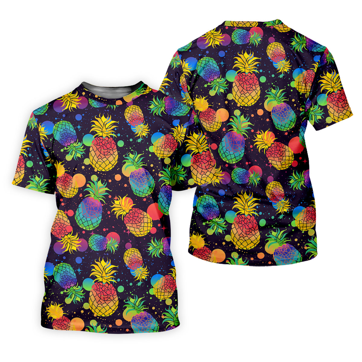 Colorful Pineapple Sleeveless Golf Shirt, Cute Golf Outfit, Women's Golf Shirt, Golf Polo For Women
