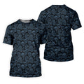 Gothic Sugar Skull Pattern Golf Polo Shirt, Golf Shirts For Women, Women’s Golf Polo