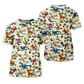 Vintage Airplane Hawaiian Golf Shirt, Tropical Aircraft Pattern, Polo Shirts For Women