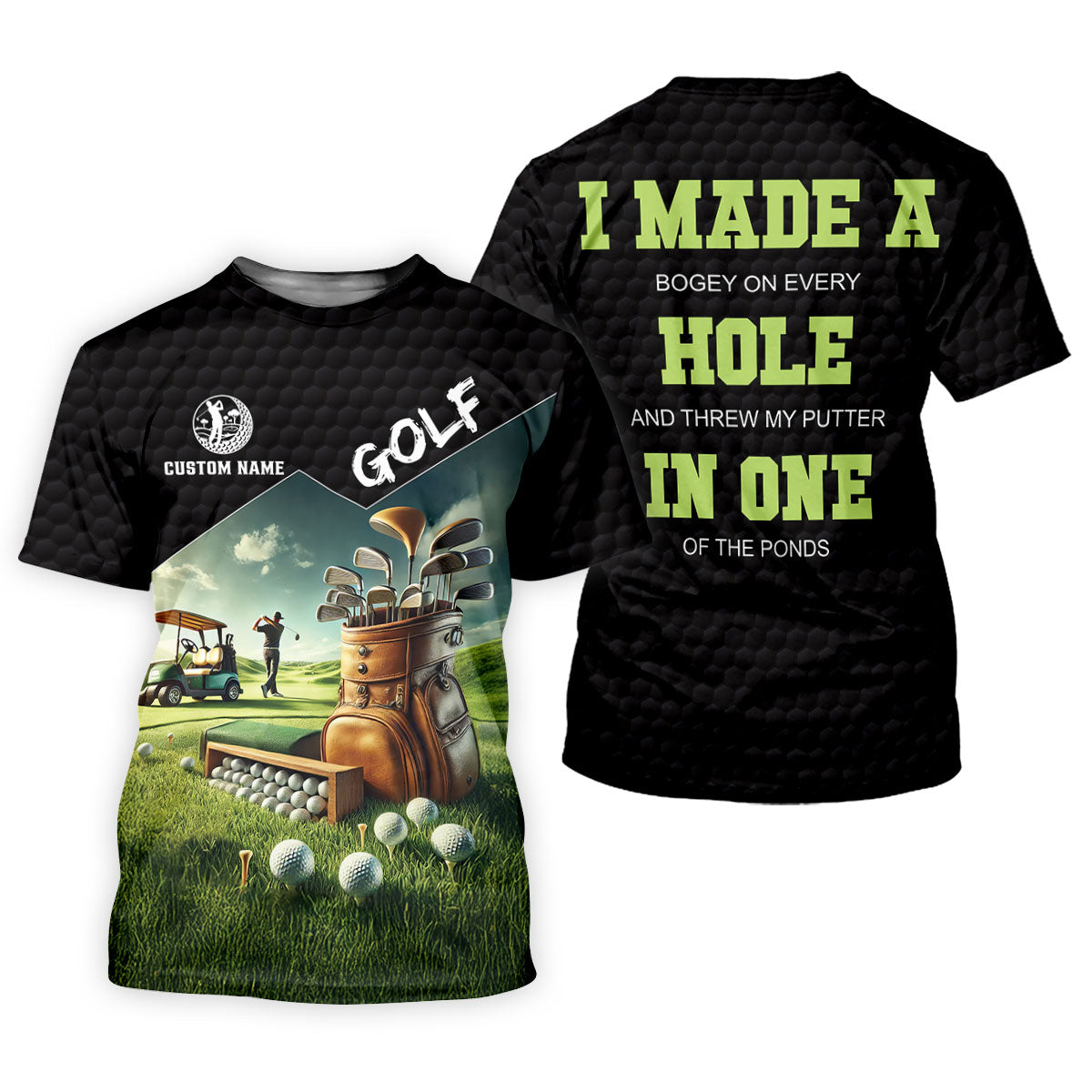 I Made A Bogey On Every Hole Golf  Polo Shirt, Funny Mens Golf Polo, Golf Apparel For Men