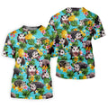 Funny Opossums Among Pineapples Hawaiian Golf Polo, Golf Tops For Men, Golfing Apparel