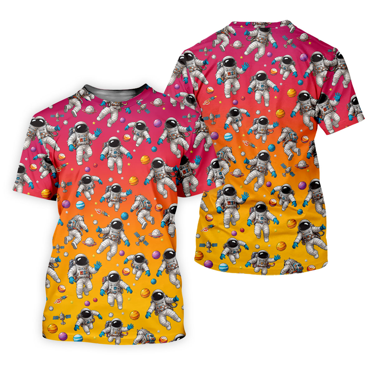 Space Astronaut Hawaiian Golf Shirt, Men's Golf Shirt, Polo Shirts For Men