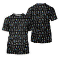 Rainbow Cancer Ribbon Stick Figure Golf Pattern Shirt, Printed Golf Shirts, Polo Shirts For Men