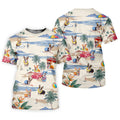 Cute Corgi Beach Vacation Golf Polo Shirt, Golf Polo Shirts For Men, Mens Golf Apparel