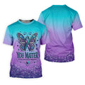You Matter Suicide Prevention Awareness Butterfly Mens Golf Polo, Suicide Mens Golf Polo