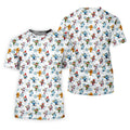 Christmas Characters Golf And Beer White Men's Funny Golf Shirts, Christmas Golf Shirt, Polo Shirts For Men
