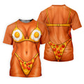 Funny Fried Egg Bikini Body Golf Shirt, Women’s Golf Polo, Ladies Golf Tops, Printed Golf Shirt