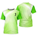 Green White Gradient Polka Dot Golf Shirt, Women's Golf Tops, Ladies Golf Polos