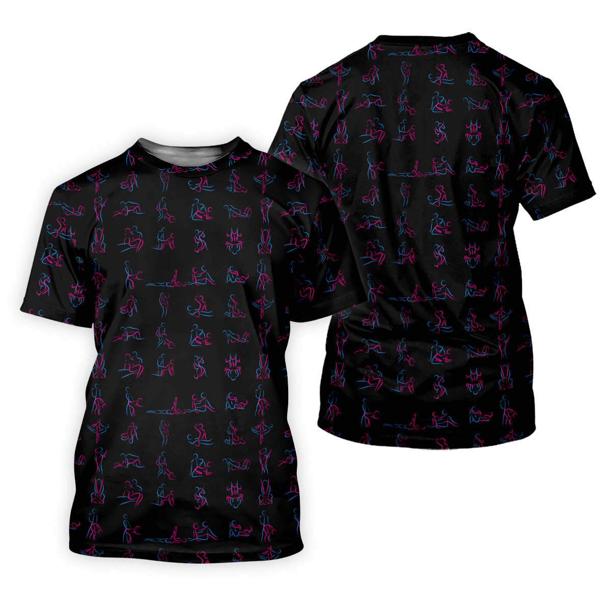Funny Neon Couples Pattern Golf Polo Shirt, Ladies Golf Shirts, Golf Polo For Women