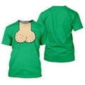 Green Funny Dickhead Faux Chest Golf Shirt, Men's Golf Shirt, Mens Polo Shirts