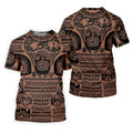 Maori Tattoo Pattern with Traditional Tiki Mask Hawaiian Golf Polo, Golf Tops For Women, Golfing Apparel
