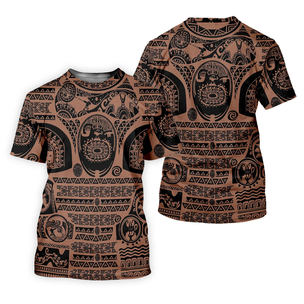 Maori Tattoo Pattern with Traditional Tiki Mask Hawaiian Golf Polo, Golf Tops For Women, Golfing Apparel