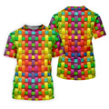 Colorful Interlaced Ribbon Pattern Hawaiian Golf Polo, Golf Tops For Women, Golfing Apparel