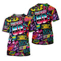 Back To The 80s Vintage Hawaiian Golf Shirt, Women's Golf Tops, Ladies Golf Shirts