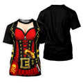 Red Corset Pirate Costume Skull Belt Golf Shirt, Mens Golf Polo, Golf Apparel For Men, Printed Golf Shirts