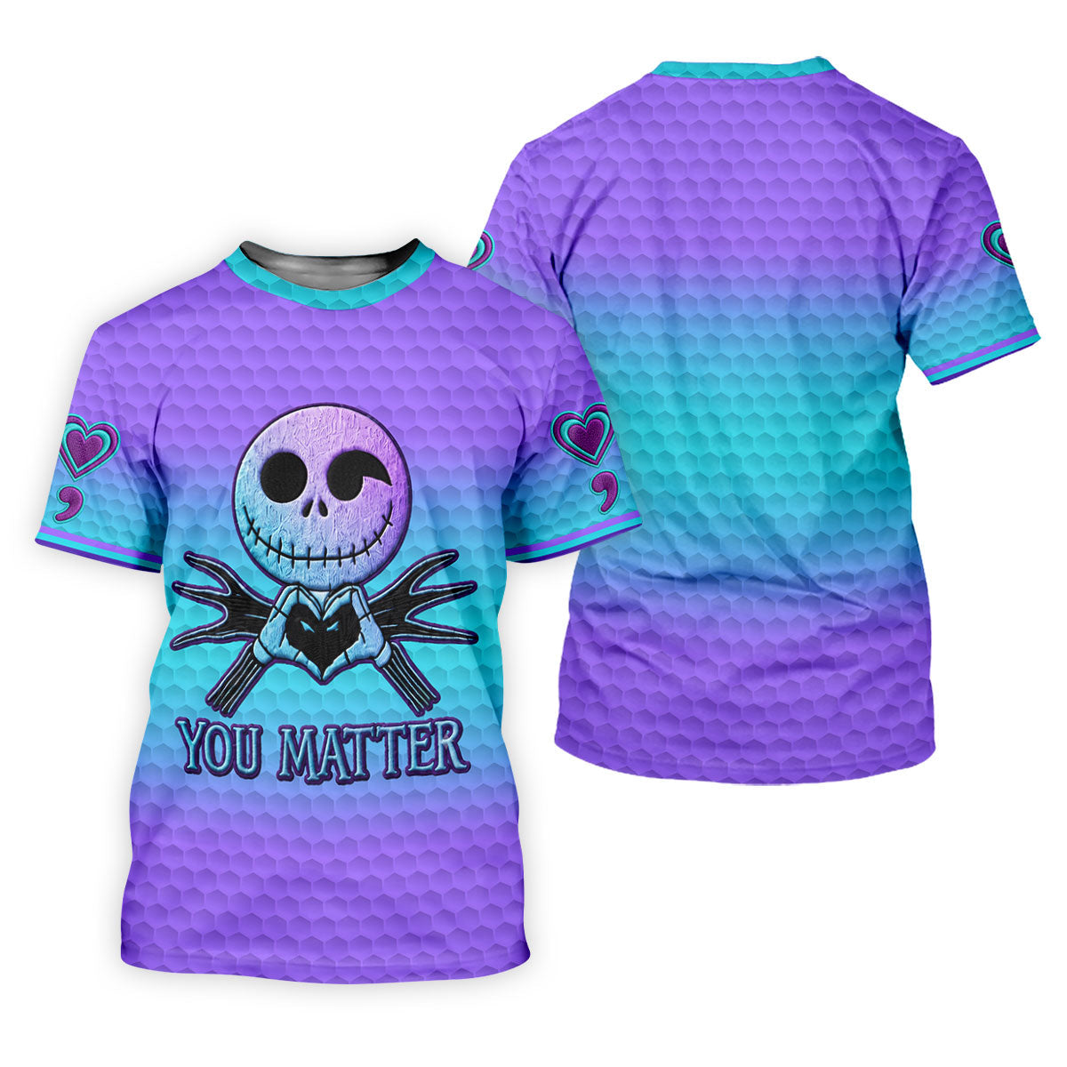 You Matter Suicide Prevention Skeleton Heart Hand Golf Shirts For Women, Women’s Golf Polo