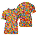Rainbow Floral LGBT Support Hawaiian Golf Shirt, Retro Golf Shirt, Women's Golf Tops