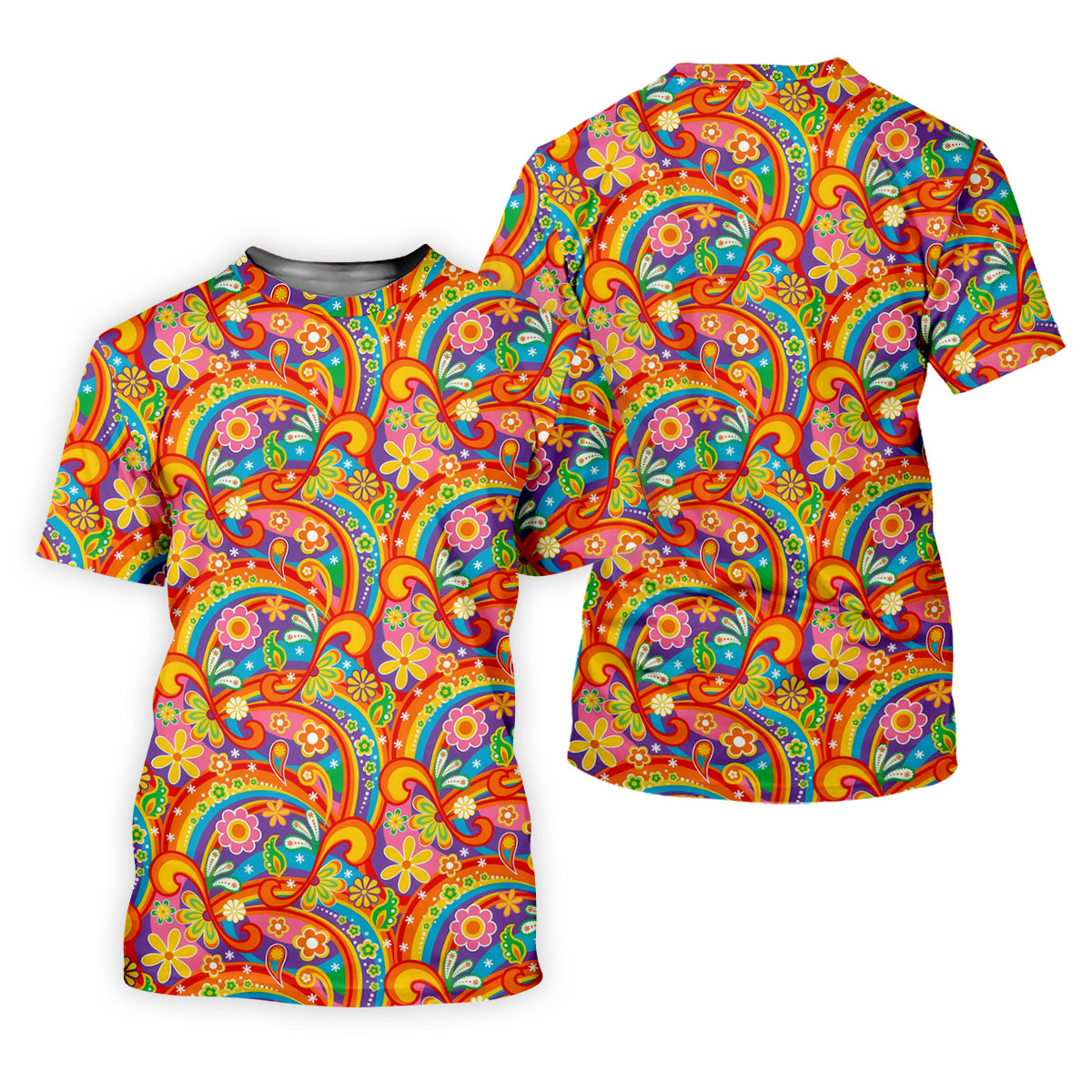 Rainbow Floral LGBT Support Hawaiian Golf Shirt, Retro Golf Shirt, Women's Golf Tops