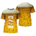 It's Time Golf And Beer Women's Golf Tops, Hawaiian Golf Shirt, Ladies Golf Polos