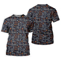Funny Golf Bourbon Cigar Pattern Polo Shirt, Women’s Golf Polo, Golf Shirts For Women