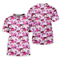 Chocolate Fingers Adult Humor XOXO Pink Splatter Fun Women's Golf Shirts, Valentines Golf Gift, Women's Golf Tops