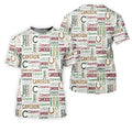 Cameron Pattern Christmas Golf Tops For Women, Christmas Golf Shirt, Women Golf Apparel