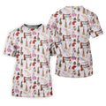 Light Pink Funny Birthday Dick Pattern Golf Polo Shirt, Men's Golf Shirt, Printed Golf Shirts