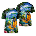 Parrot Life Not Waiting Til 5 Tropical Golf Shirt, Hawaiian Golf Shirt, Mens Golf Shirts, Golf Apparel For Men