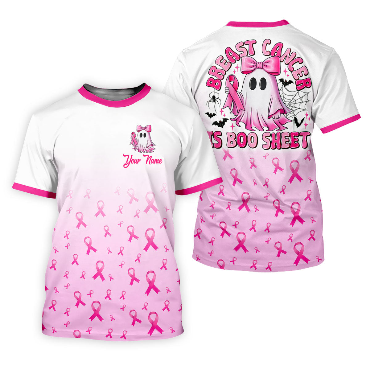 Personalized Breast Cancer Is Boo Sheet Ghost Shirt, Women’s Golf Polo, Ladies Golf Top