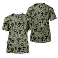 Vintage Mushroom Sketch Pattern Hawaiian Golf Shirt, Printed Golf Shirts, Golf Apparel For Men
