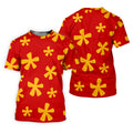 Red Hawaiian Floral Pattern Golf Polo Shirt, Hawaiian Golf Shirt, Golf Polo Shirts For Men