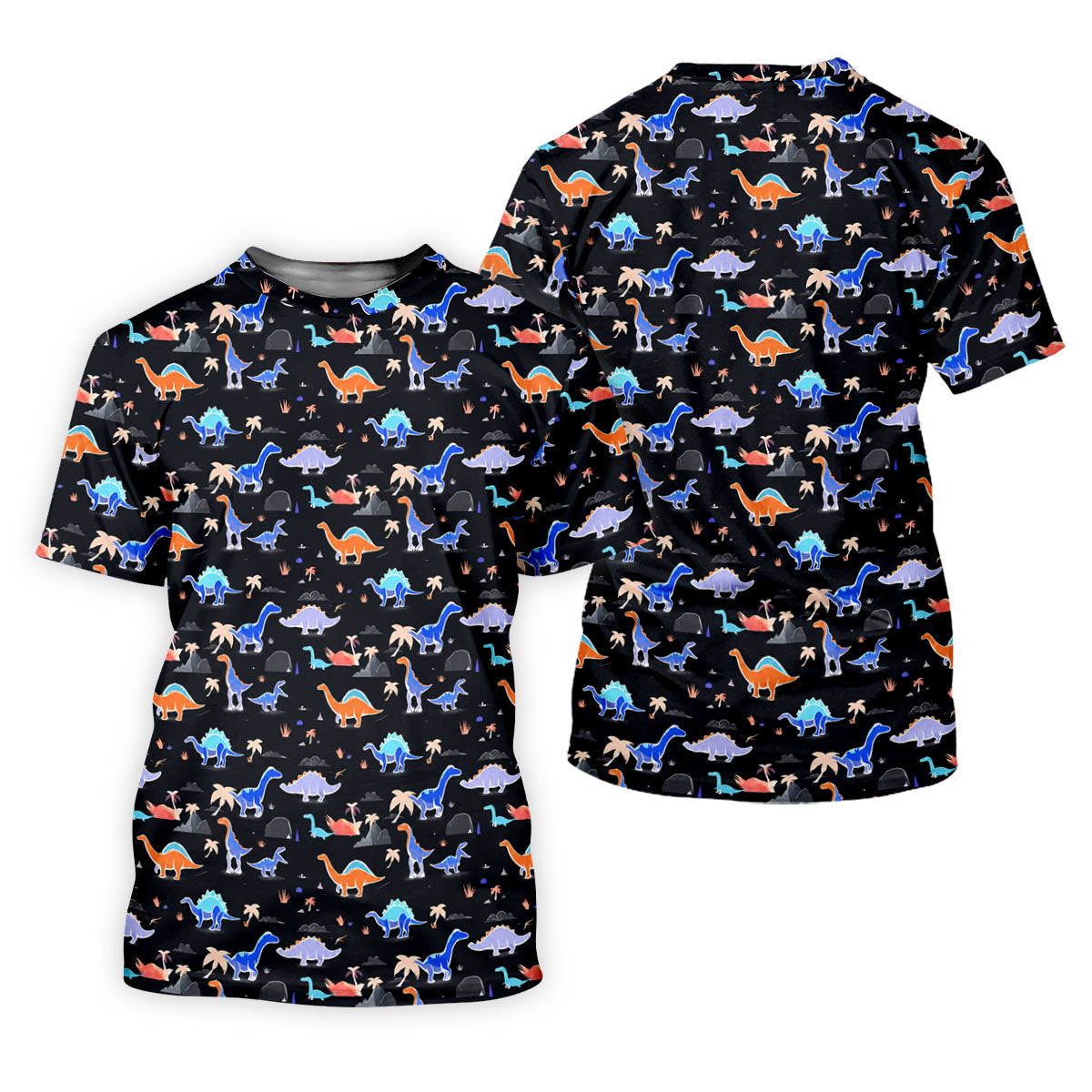 Colorful Dinosaur Hawaiian Golf Shirt, Cute Golf Outfit, Women's Golf Tops, Ladies Golf Shirts