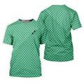 Lawn Mower Logo Cross Pattern Women's Golf Tops, Ladies Golf Shirts, Golfing Apparel