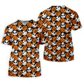 Halloween Skull Pumpkin Pattern Golf Polo Shirt, Men's Golf Shirt, Hawaiian Golf Shirt