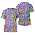 Colorful Painted Easter Eggs Women Golf Top, Cute Golf Outfit, Ladies Golf Shirts