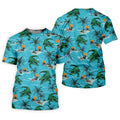 Tropical Alligators on Island Beaches Design Hawaiian Golf Polo, Golf Tops For Men, Golfing Apparel