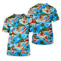 Funny Beach Surfer Jesus Hawaiian Golf Shirt, Mens Golf Polo, Printed Golf Shirts