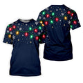 String Lights Snowflakes Christmas Golf Shirt, Mens Golf Shirts, Golf Apparel For Men