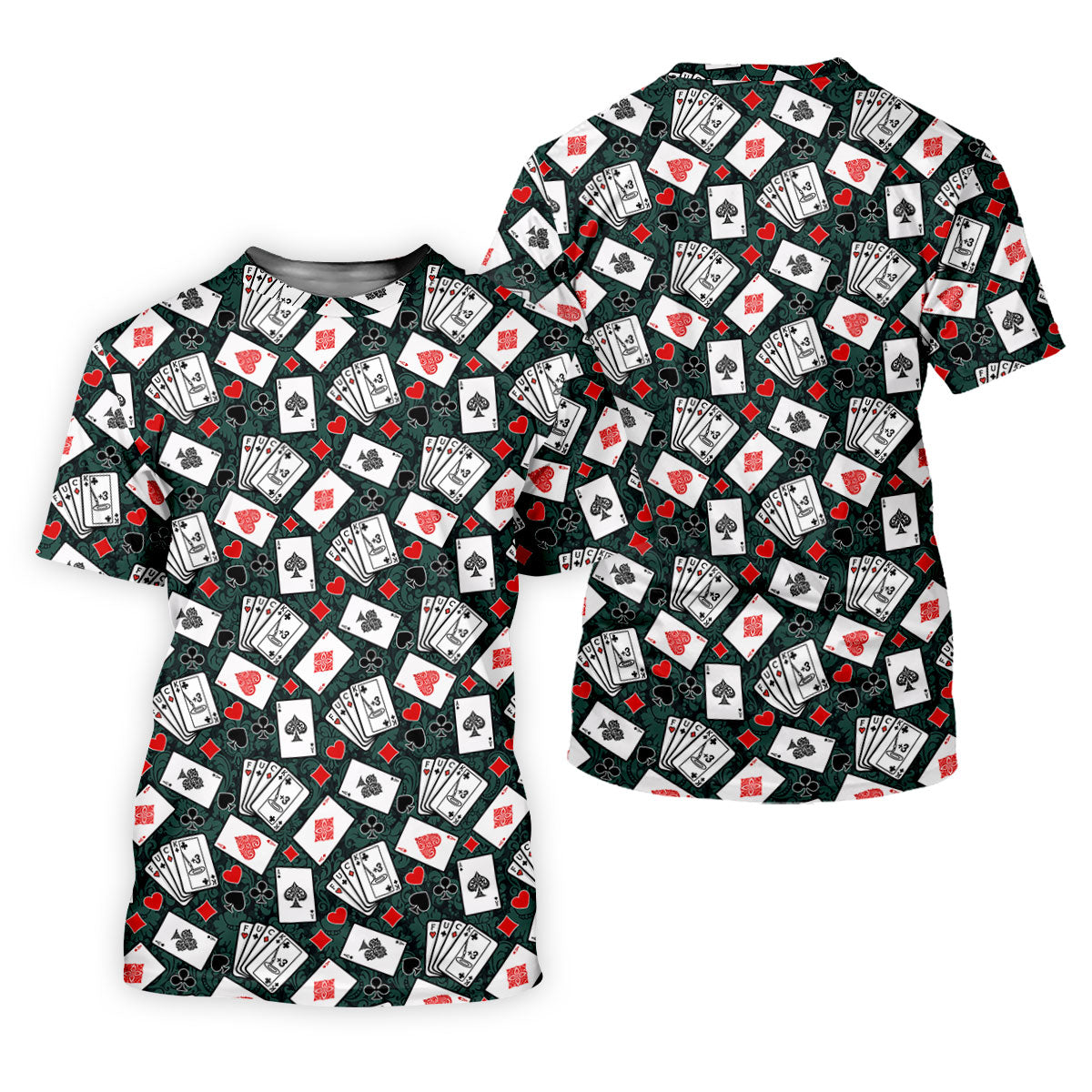 Funny F*ck Three Putts Cards Casino Themed Golf Tops For Men, Polo Shirts For Men, Golf Shirts For Men