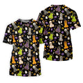 Funny Adult Halloween Cookie Pattern Polo Shirt, Men's Golf Shirt, Printed Golf Shirts