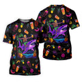 Neon Shark Beach Party Pattern Hawaiian Golf Shirt, Golf Shirts For Men, Polo Shirts For Men