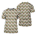 Cute Potted Cactus Pattern Golf Polo Shirt, Ladies Golf Tops, Women's Golf Polo