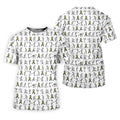 Stick Figure Golf Pose Autism Ribbon White Golf Shirt, Autism Awareness Colors Golf Shirts For Men